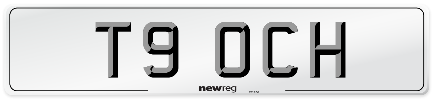 T9 OCH Number Plate from New Reg